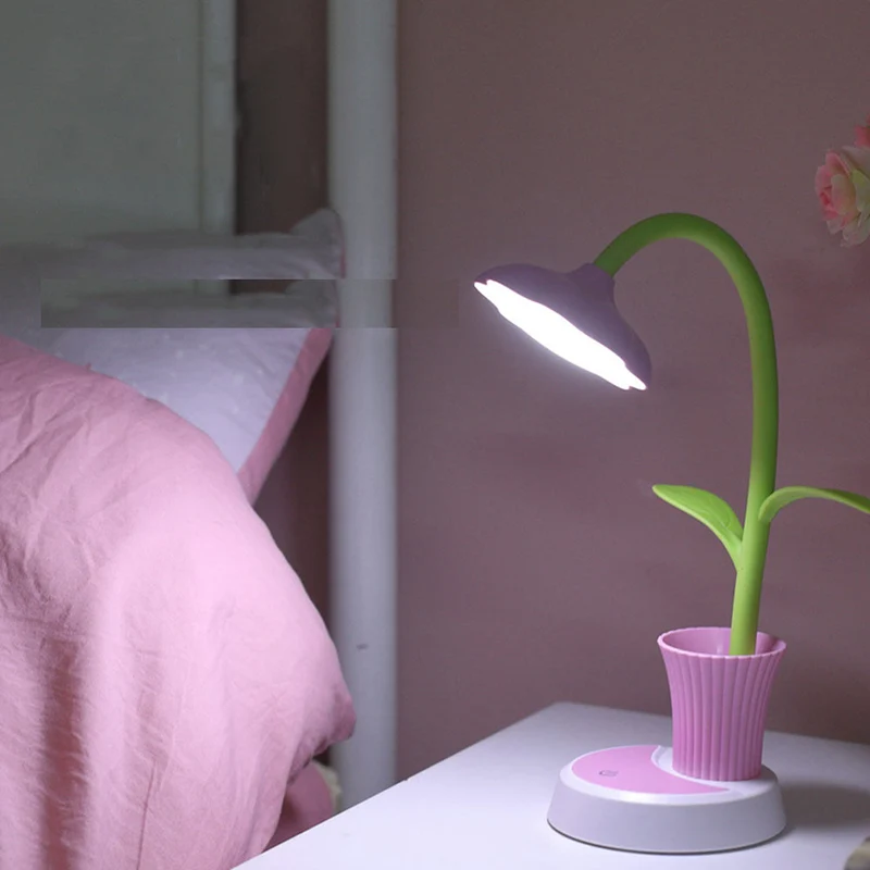 Blumen Schreibtischlampe LED wiederaufladbar
