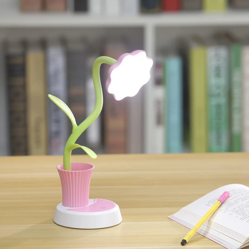 Blumen Schreibtischlampe LED wiederaufladbar