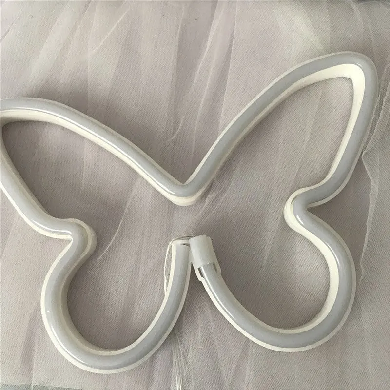 Schmetterling Neon Schild LED Wanddeko