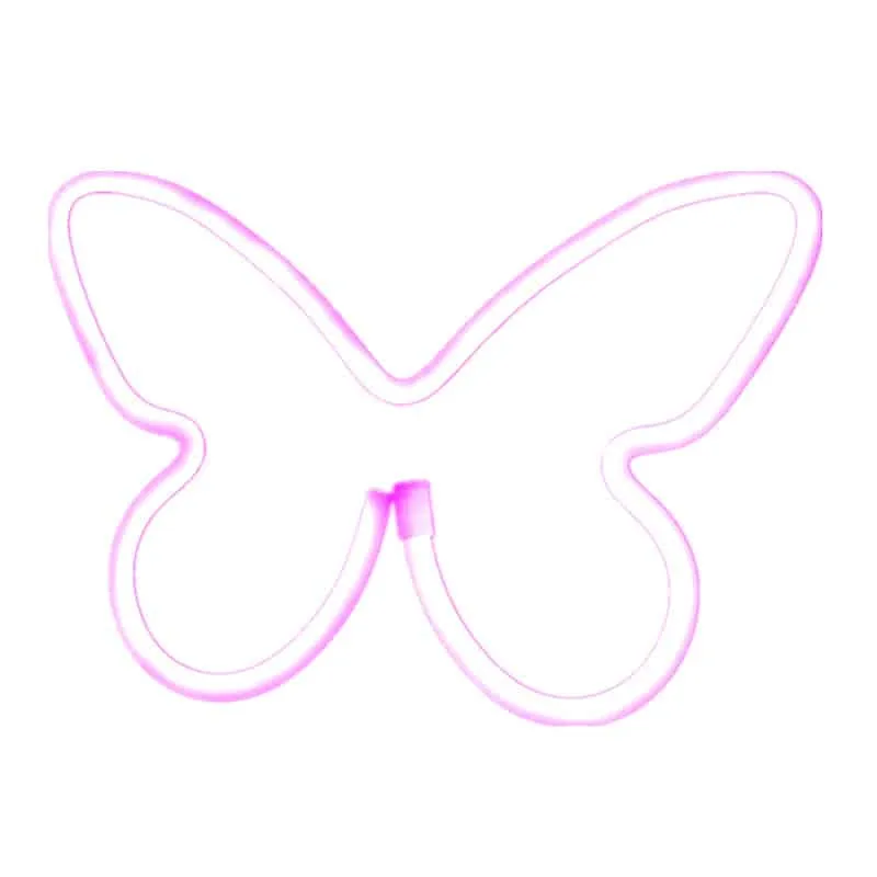 Schmetterling Neon Schild LED Wanddeko