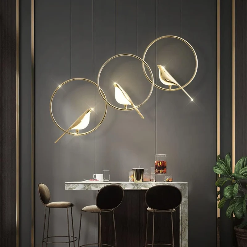 MiraCurve | Vogel-Ring Pendelleuchte mit LED