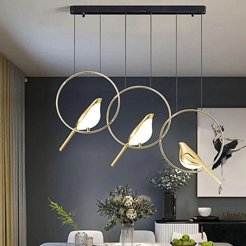 MiraCurve | Vogel-Ring Pendelleuchte mit LED