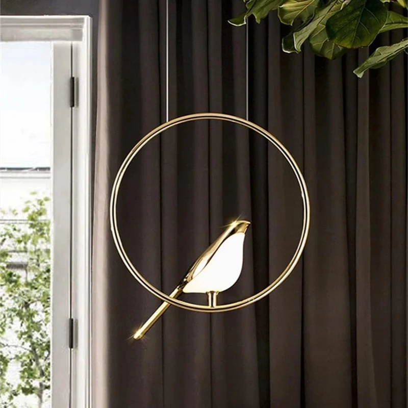 MiraCurve | Vogel-Ring Pendelleuchte mit LED