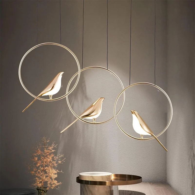 MiraCurve | Vogel-Ring Pendelleuchte mit LED