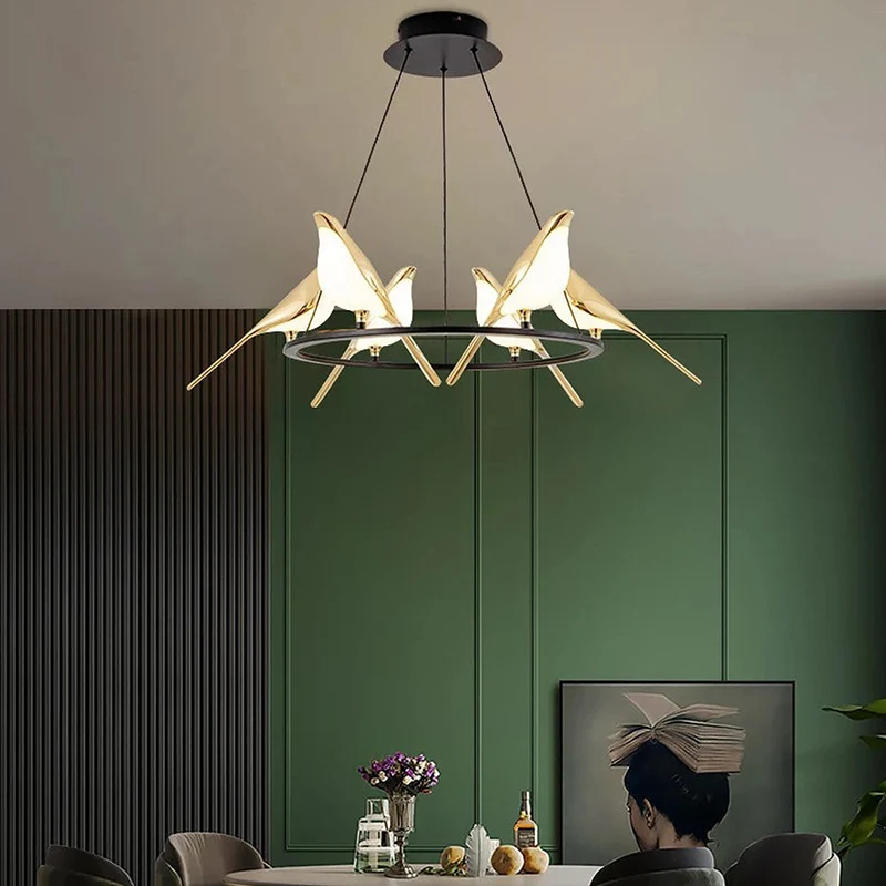 MiraCurve | Vogel-Ring Pendelleuchte mit LED