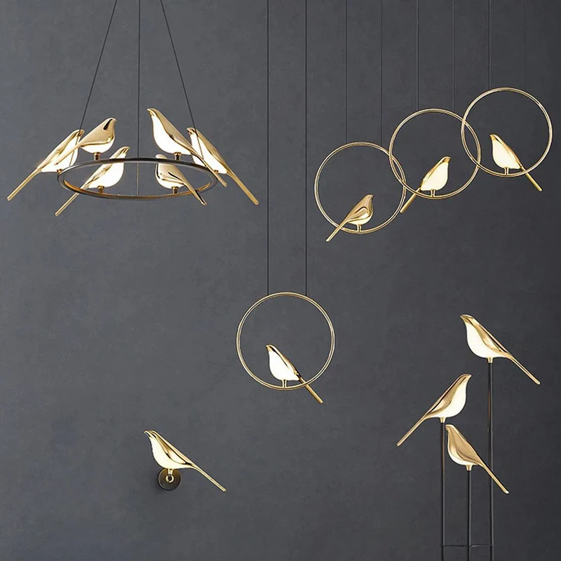 MiraCurve | Vogel-Ring Pendelleuchte mit LED