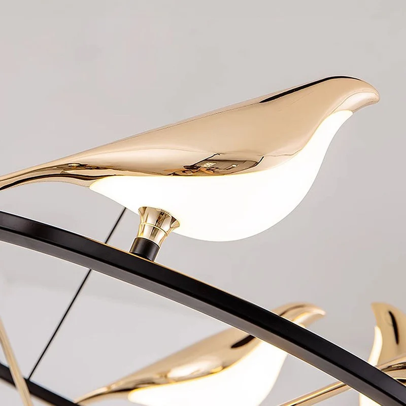 MiraCurve | Vogel-Ring Pendelleuchte mit LED