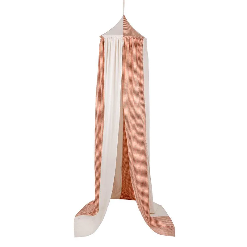 Betthimmel Baldachin Zirkus Rostrot, 240 cm, Baumwolle
