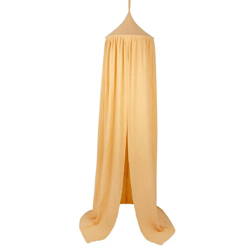 Betthimmel Baldachin Buttergelb, 240 cm, aus Baumwolle