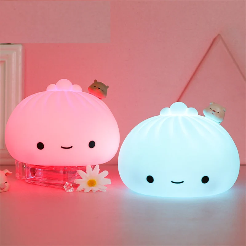 Niedliches Baozi Dumpling LED Touch Nachtlicht