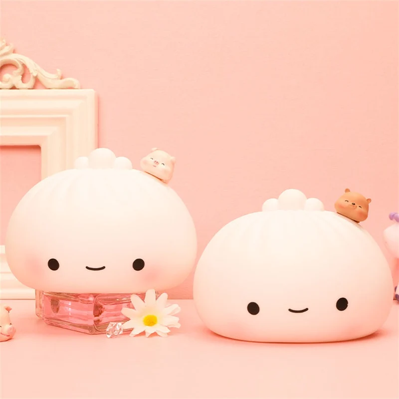 Niedliches Baozi Dumpling LED Touch Nachtlicht