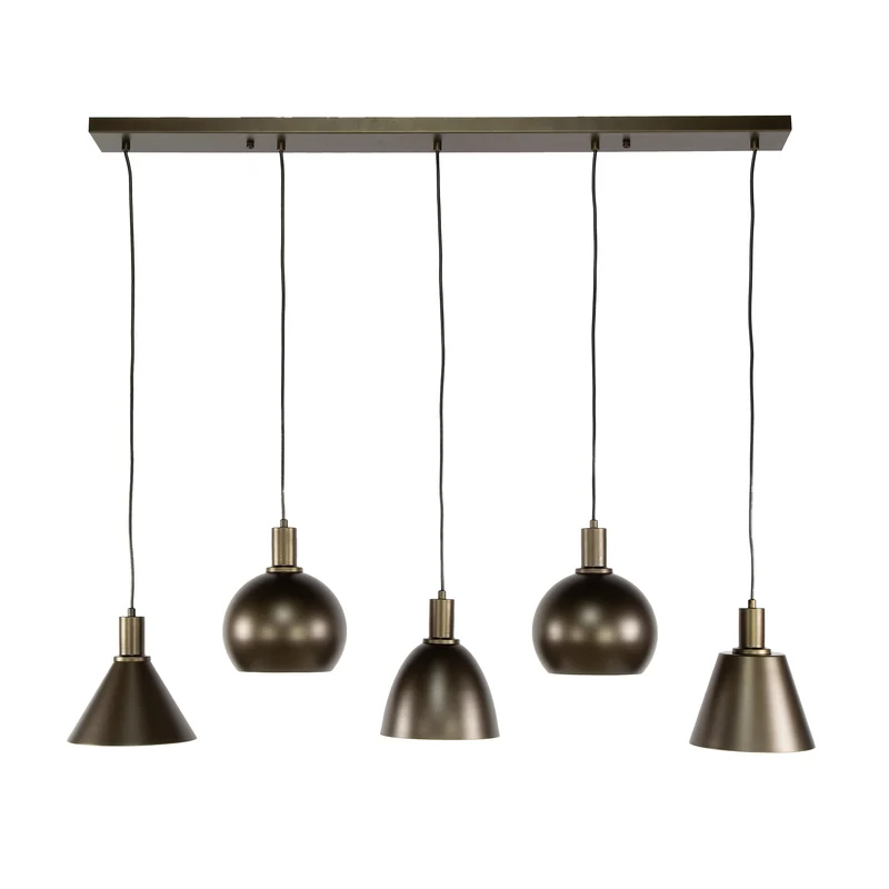 Hängeleuchte Metallo 5-flammig – Sienna braun