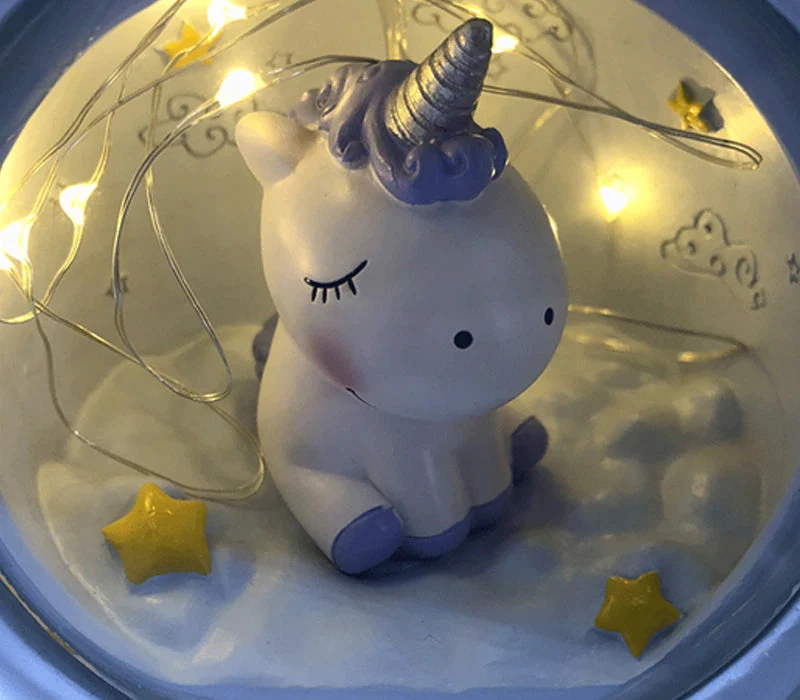 Pastellfarbenes Einhorn Nachtlicht zum Tragen