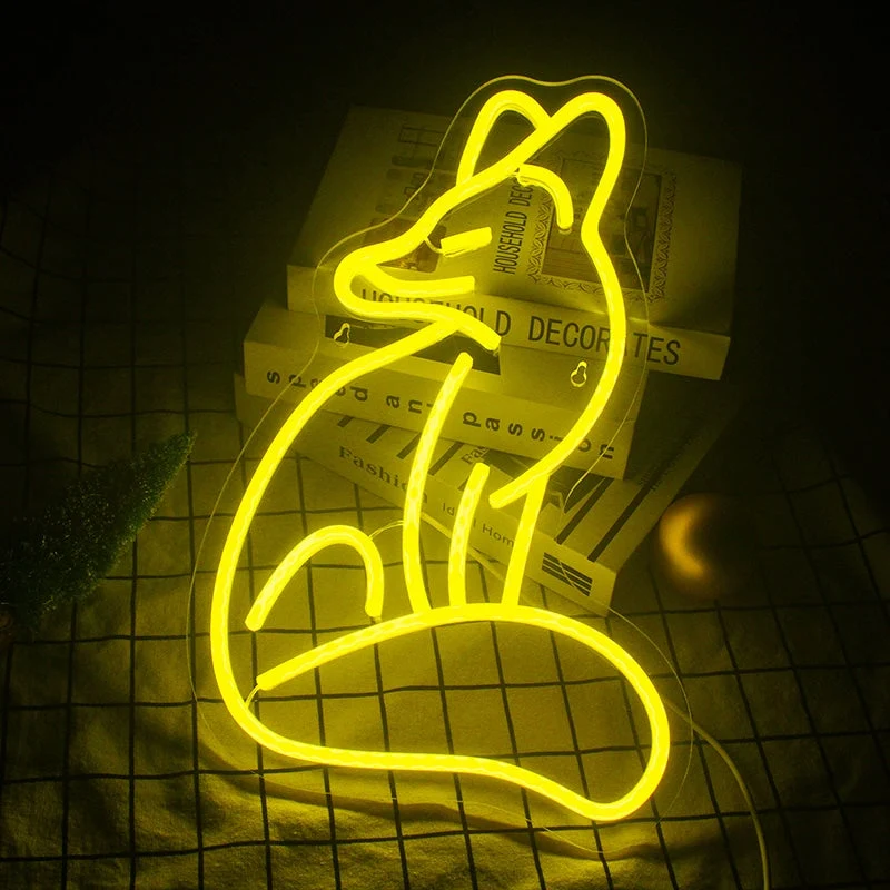 Fuchs Neon Schild für Wanddekoration