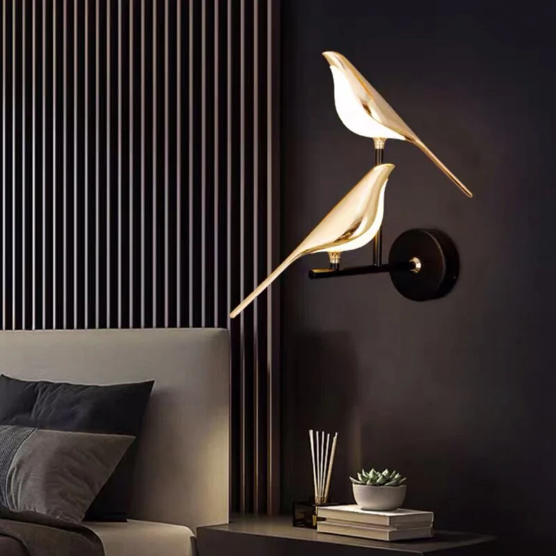 FinkLux | LED-Vogel-Wandleuchte mit Akku
