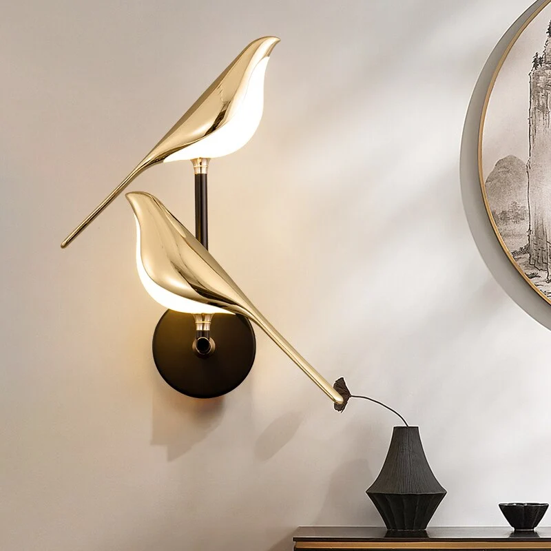 FinkLux | LED-Vogel-Wandleuchte mit Akku