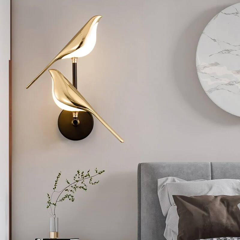 FinkLux | LED-Vogel-Wandleuchte mit Akku