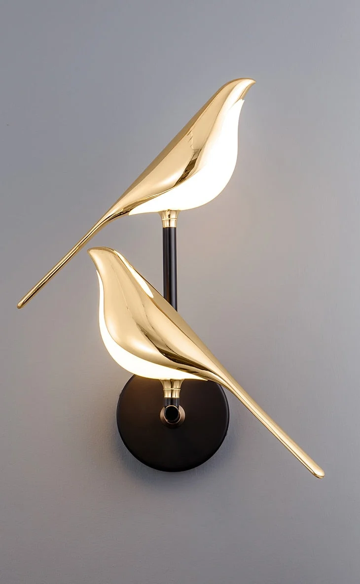 FinkLux | LED-Vogel-Wandleuchte mit Akku