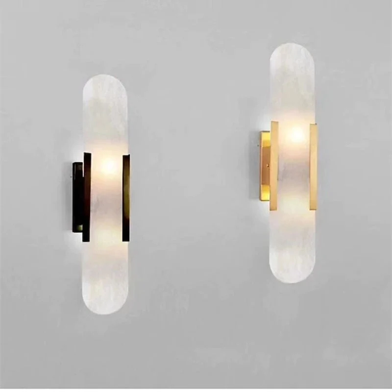 Petralux | LED-Wandleuchte aus Metall und Dolomit