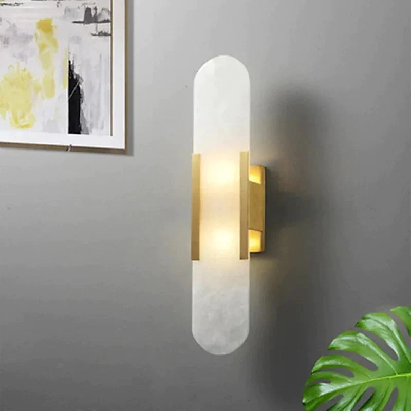 Petralux | LED-Wandleuchte aus Metall und Dolomit