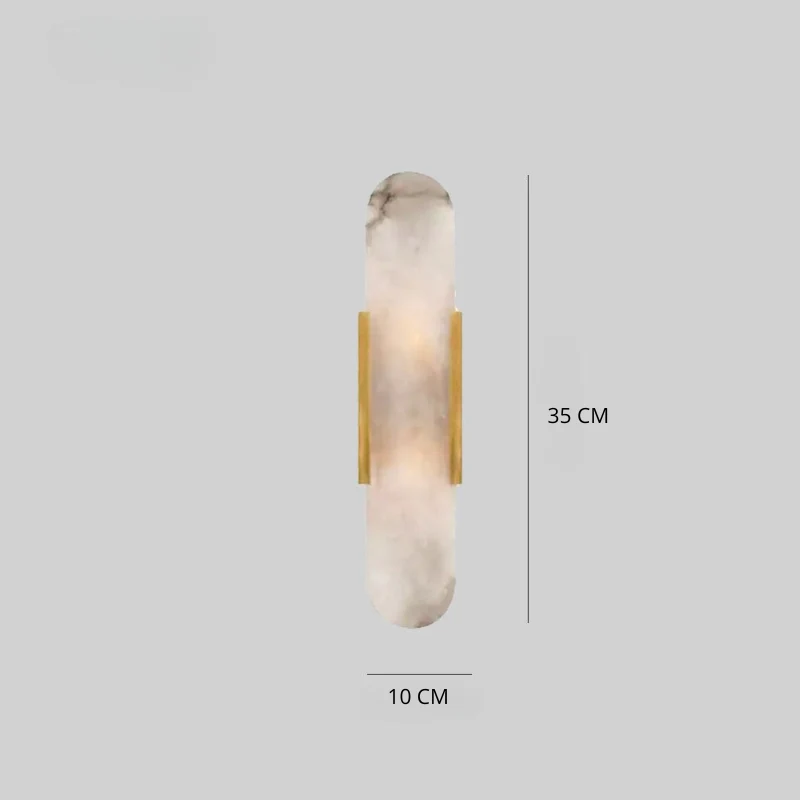 Petralux | LED-Wandleuchte aus Metall und Dolomit