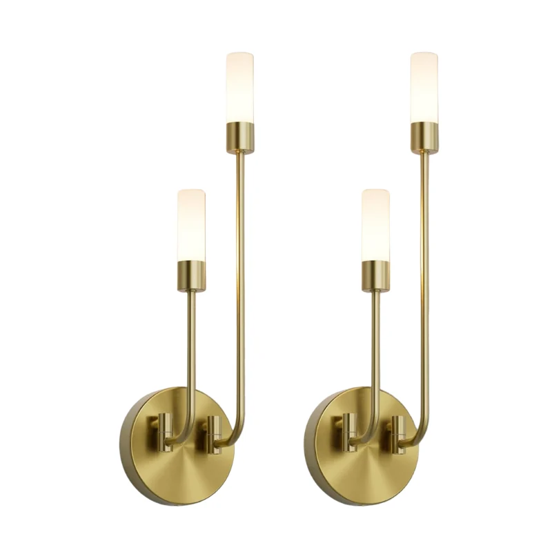 DovaVerve | Goldene LED-Wandleuchte mit Doppellicht