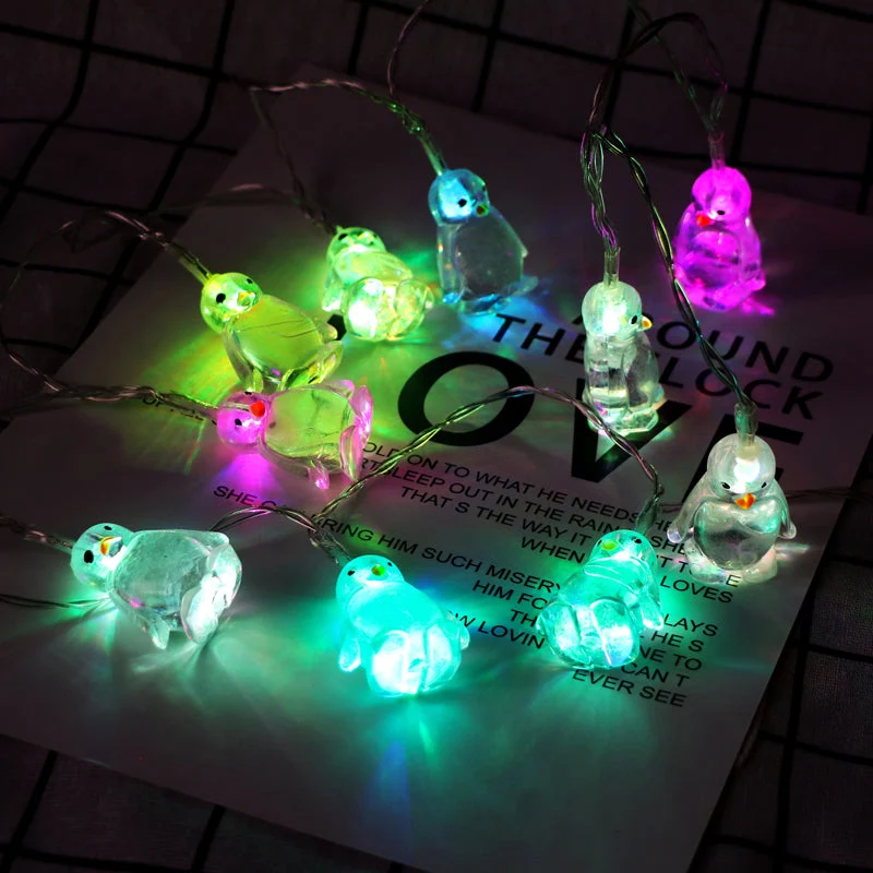 Dekorative Pinguin LED Lichterkette für Zimmer