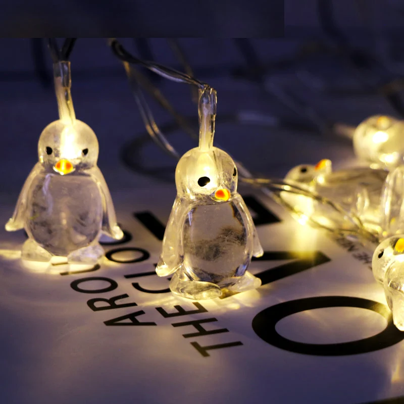 Dekorative Pinguin LED Lichterkette für Zimmer