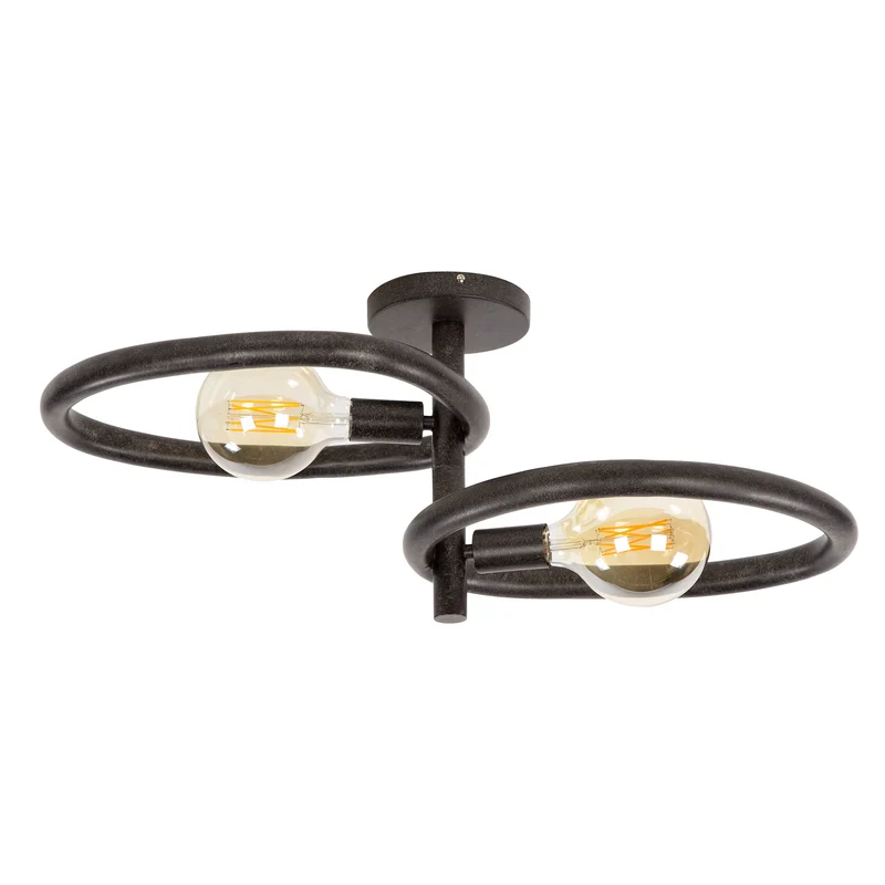 Deckenleuchte Pebble 2-flammig – Artic black