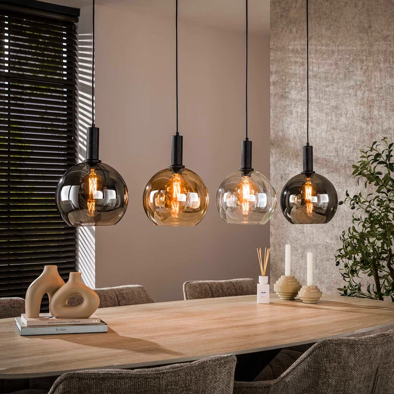 Hängelampe Sfera Tricolore 4-flammig – Artic schwarz