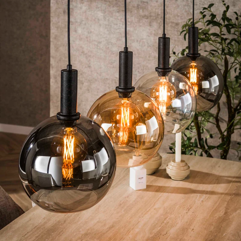 Hängelampe Sfera Tricolore 4-flammig – Artic schwarz