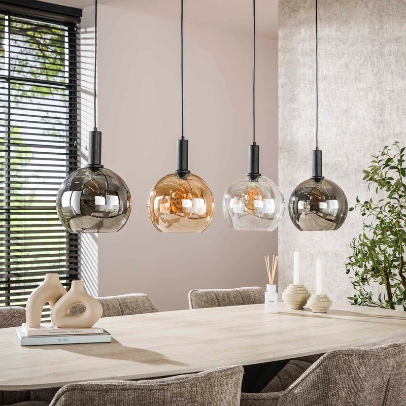 Hängelampe Sfera Tricolore 4-flammig – Artic schwarz