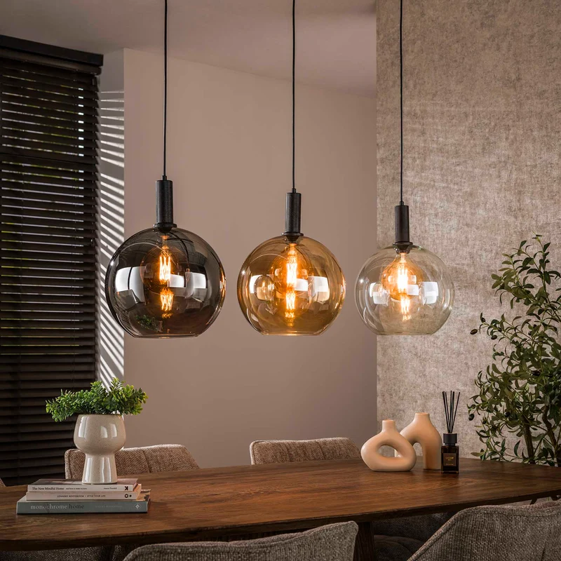 Hängelampe Sfera Tricolore 3-flammig – Artic schwarz