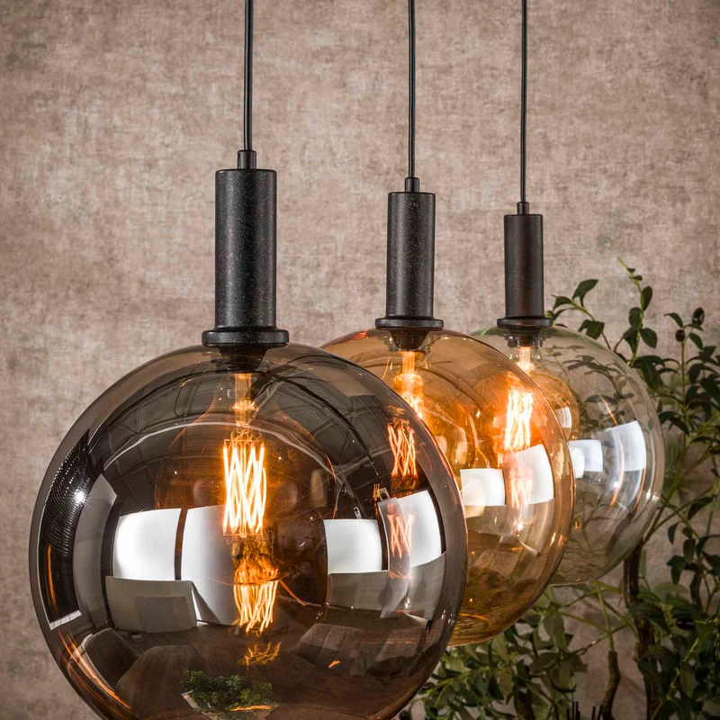 Hängelampe Sfera Tricolore 3-flammig – Artic schwarz