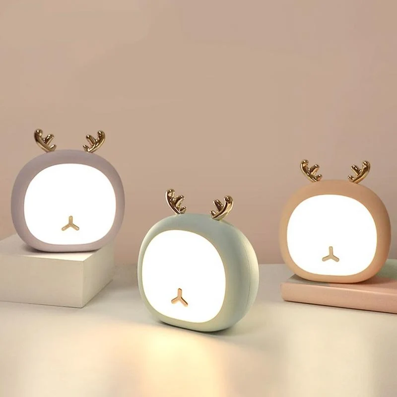 Rundes LED Nachtlicht mit schlafender Katze