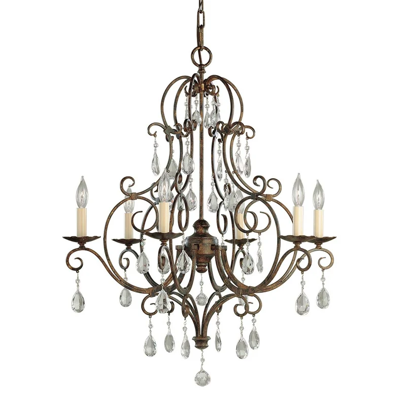Kronleuchter Chateau 6-flammig Bronze Ø64cm