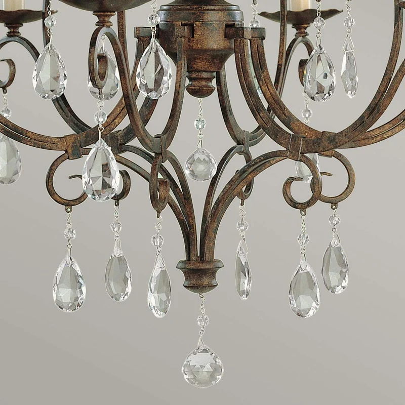 Kronleuchter Chateau 6-flammig Bronze Ø64cm