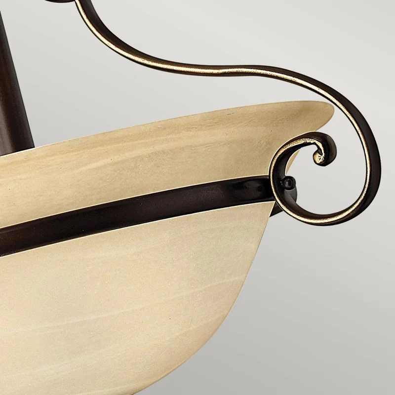 Deckenleuchte Cello 2-flammig Bronze Ø 48cm