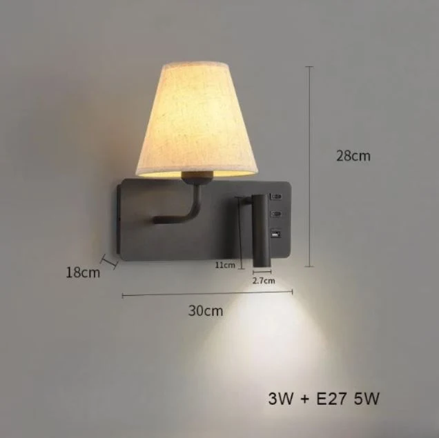 LumiRead | Wandleuchte mit USB-Ladefunktion und Leselicht