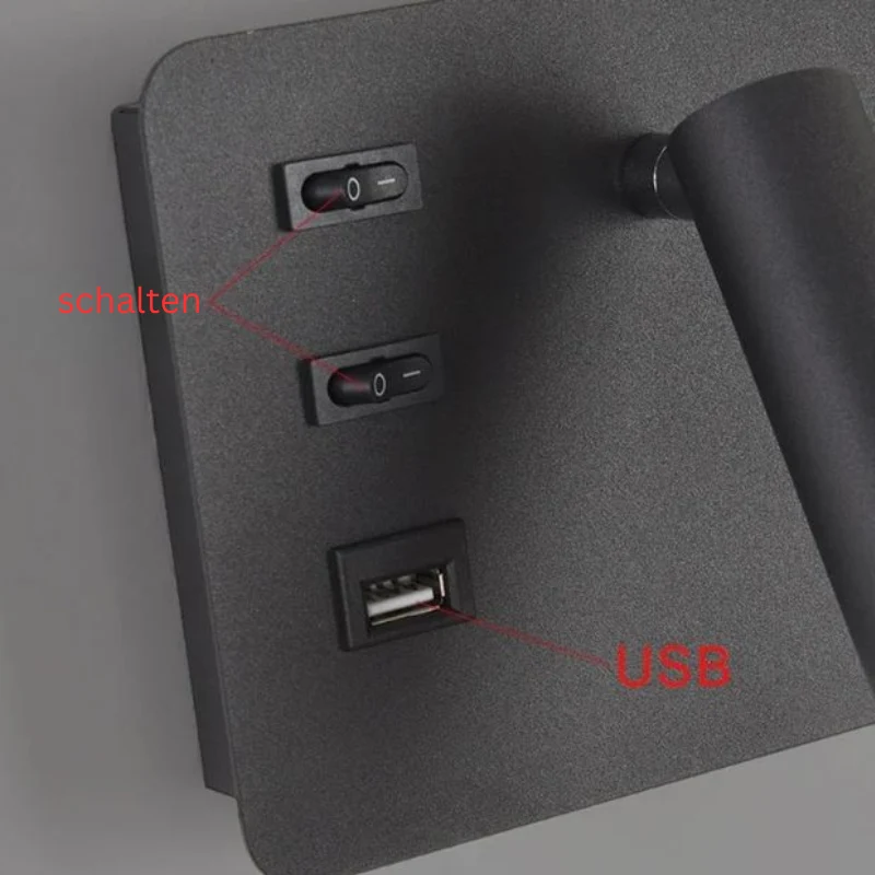 LumiRead | Wandleuchte mit USB-Ladefunktion und Leselicht