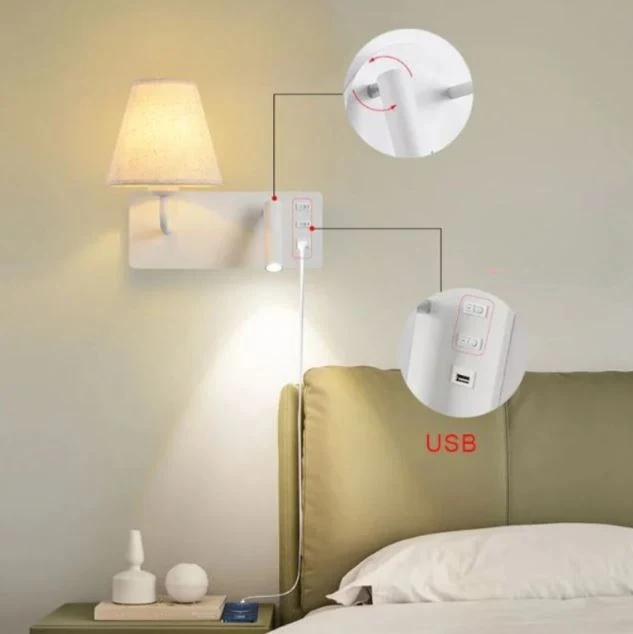 LumiRead | Wandleuchte mit USB-Ladefunktion und Leselicht