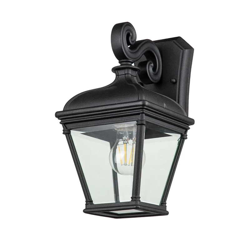 Außen-Wandlaterne Bayview 1-flammig IP44 Schwarz Ø18cm