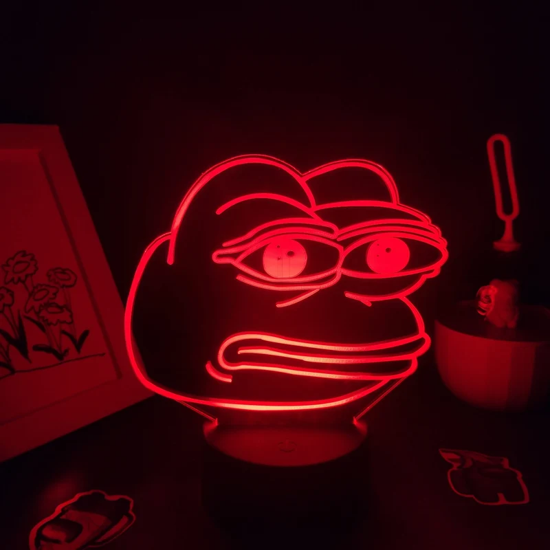 Frosch Neon LED Lampe Tischdeko