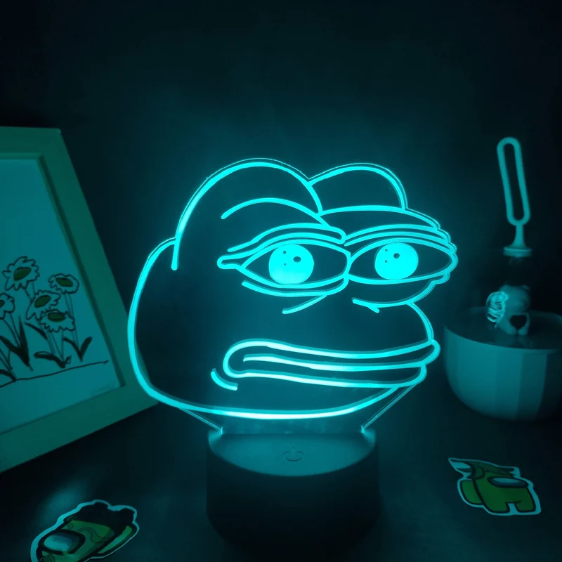 Frosch Neon LED Lampe Tischdeko