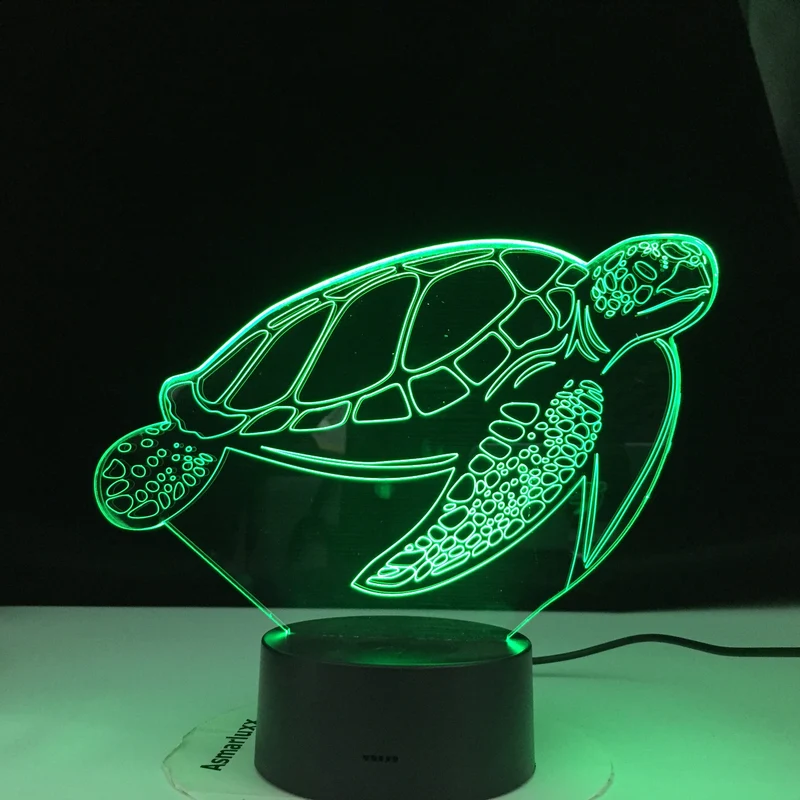 3D Schildkröte Nachtlicht mit Touch-Sensor