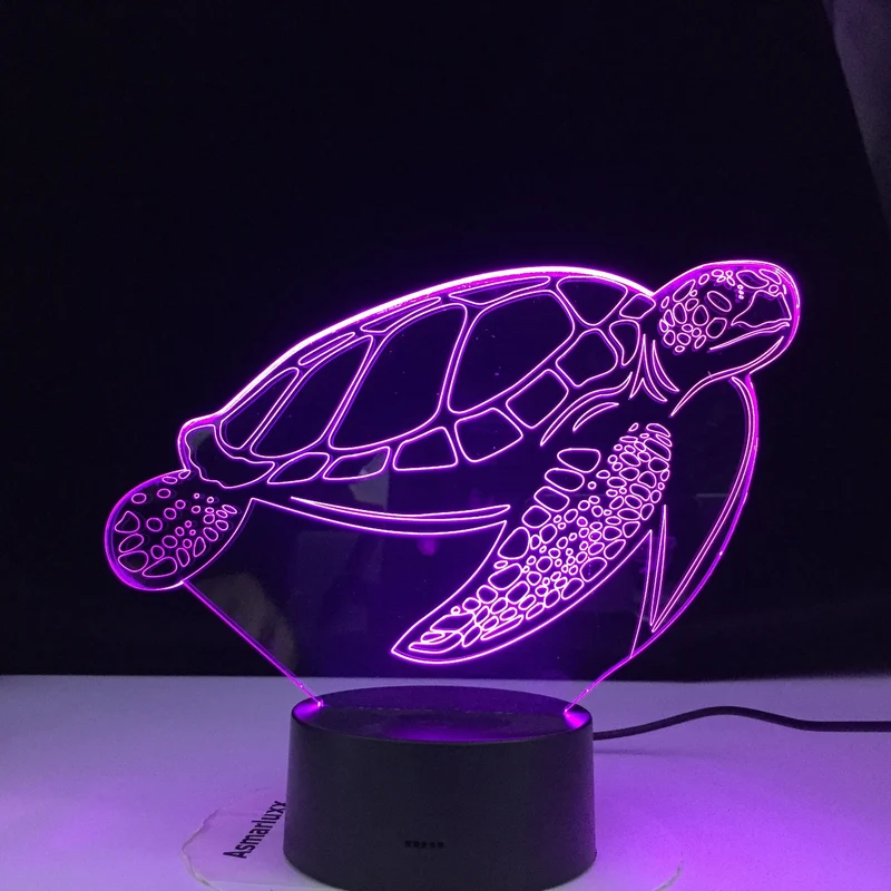 3D Schildkröte Nachtlicht mit Touch-Sensor