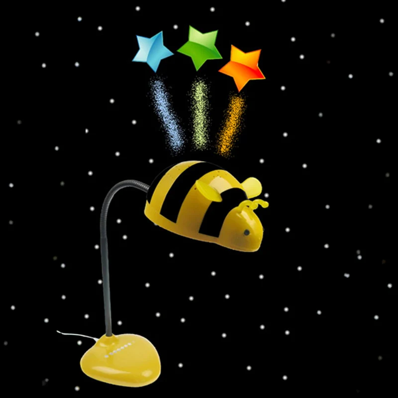 Schreibtischleuchte "Starbee" mit Touchdimmer und Projektionsnachtlicht