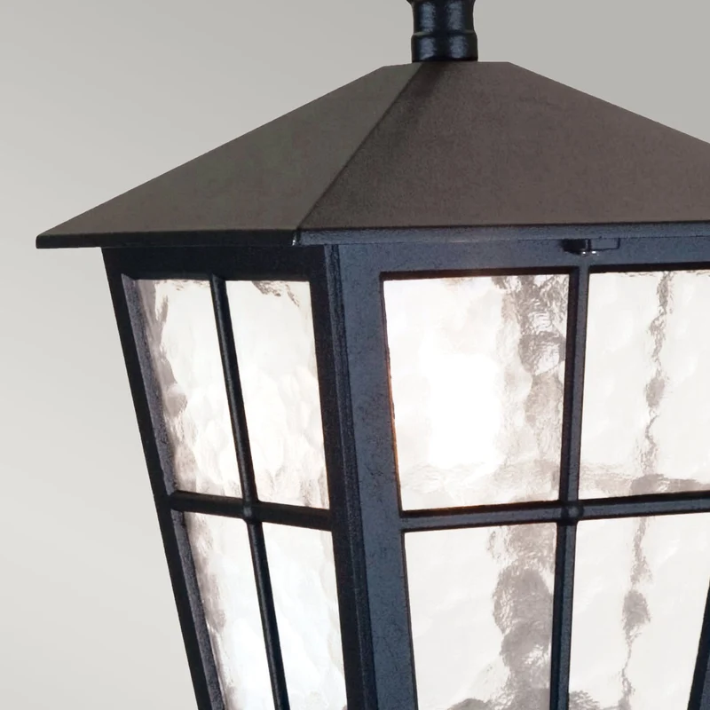 Außen-Pendelleuchte Canterbury 1-flammig Glas IP43 Schwarz