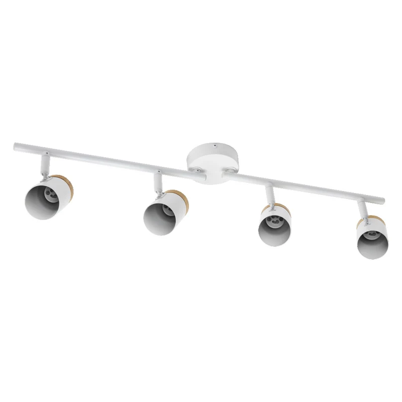 OSRAM LED Spot Stamp Deckenleuchte 4xGU10 Weiß und Holz