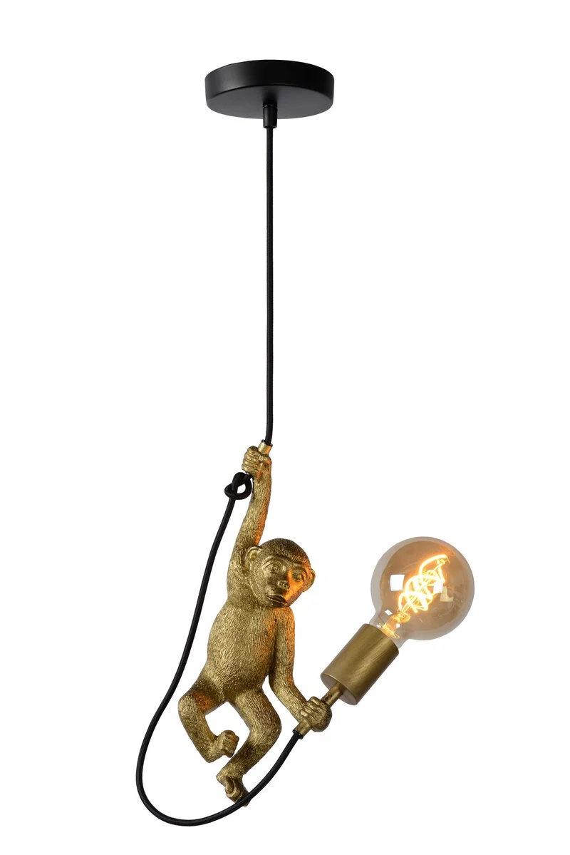 Pendelleuchte Extravaganza Chimp als Affenfigur Schwarz